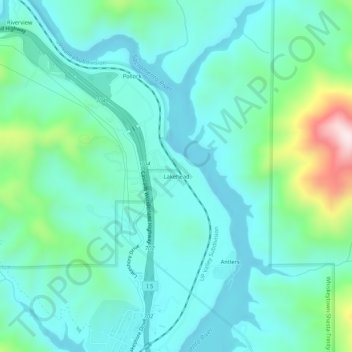 Lakehead topographic map, elevation, terrain