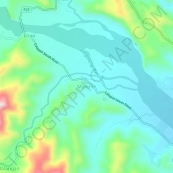 Morente topographic map, elevation, terrain