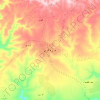 Madinat al Haqq topographic map, elevation, terrain