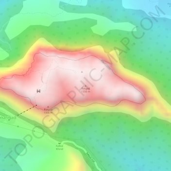 Raigad topographic map, elevation, terrain
