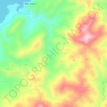 Portezuelos topographic map, elevation, terrain