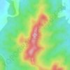 Hikurangi topographic map, elevation, terrain