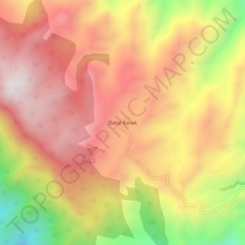 Datal Basak topographic map, elevation, terrain