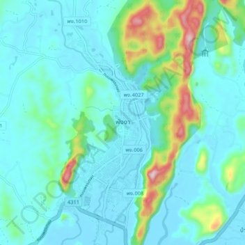 Phang Nga topographic map, elevation, terrain