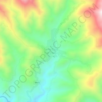 Santa Cruz el Chol topographic map, elevation, terrain