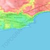 Folkestone topographic map, elevation, terrain