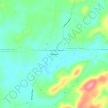 Winesap topographic map, elevation, terrain