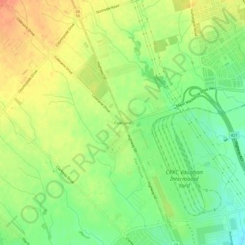 Coleraine topographic map, elevation, terrain