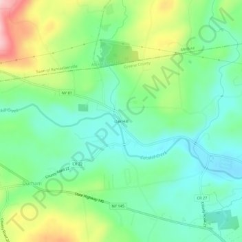 Oak Hill topographic map, elevation, terrain