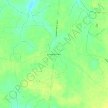 Farmers Union topographic map, elevation, terrain