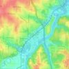 Dodson topographic map, elevation, terrain