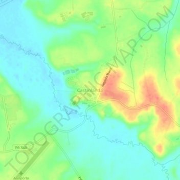 Castrolanda topographic map, elevation, terrain