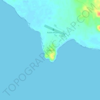Kubin topographic map, elevation, terrain