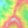 Purple Peak Saddle topographic map, elevation, terrain
