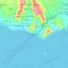 Candidasa topographic map, elevation, terrain