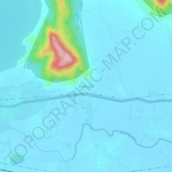 Waksai topographic map, elevation, terrain