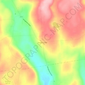 Preston Center topographic map, elevation, terrain