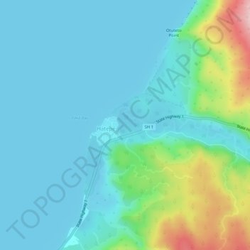 Hatepe topographic map, elevation, terrain