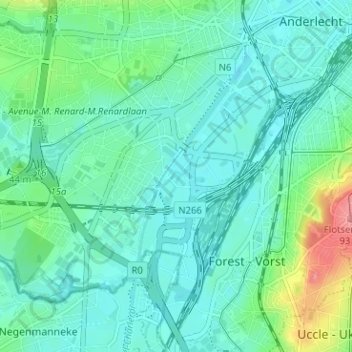 Aa topographic map, elevation, terrain