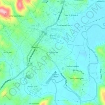Franklin Park topographic map, elevation, terrain