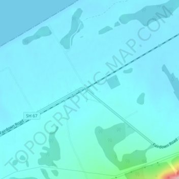 Fairdown topographic map, elevation, terrain