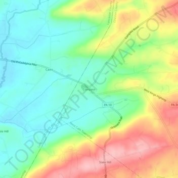 Compass topographic map, elevation, terrain