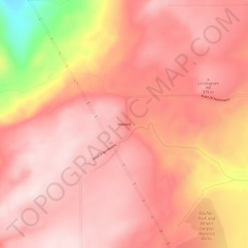 Howard topographic map, elevation, terrain