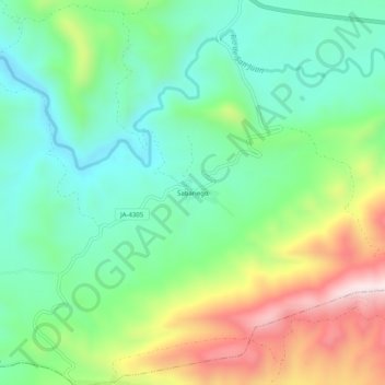 Sabariego topographic map, elevation, terrain