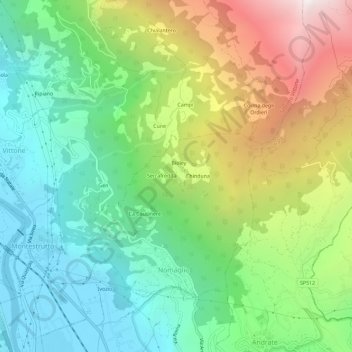 Sias topographic map, elevation, terrain