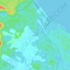 Gandoca topographic map, elevation, terrain