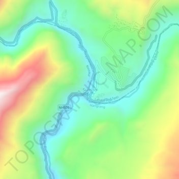Sumdo topographic map, elevation, terrain