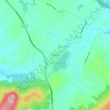 Old Tavern topographic map, elevation, terrain