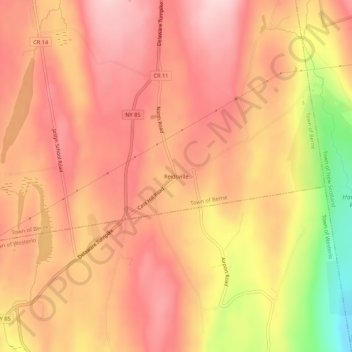 Reidsville topographic map, elevation, terrain