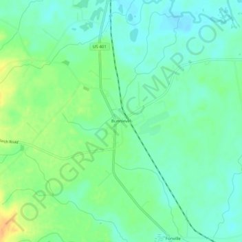 Bunnlevel topographic map, elevation, terrain