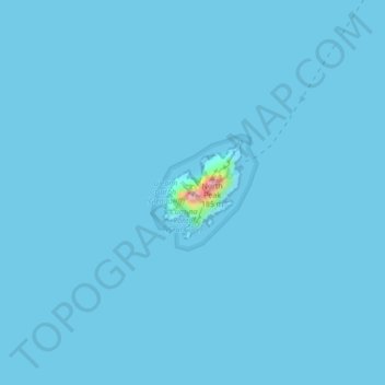 Great Skellig topographic map, elevation, terrain