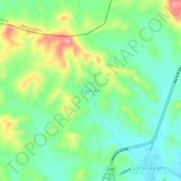 Caimito topographic map, elevation, terrain