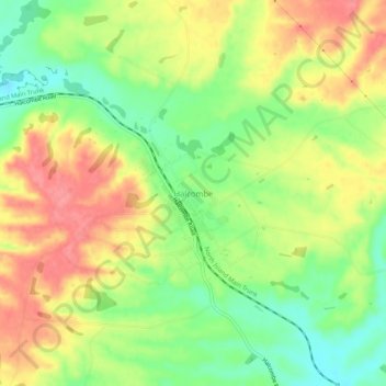 Halcombe topographic map, elevation, terrain