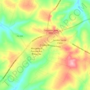 Colorado topographic map, elevation, terrain