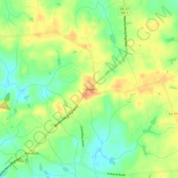 Cataula topographic map, elevation, terrain