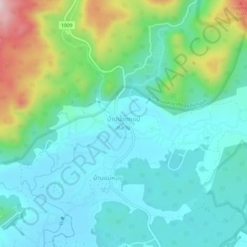 Ban Namtok Mae Klang topographic map, elevation, terrain
