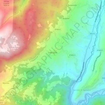 Colle Soglio topographic map, elevation, terrain