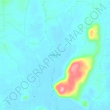 Ban Hua Wao topographic map, elevation, terrain