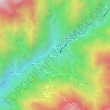 Camp 3 topographic map, elevation, terrain