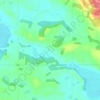 Hillmond topographic map, elevation, terrain