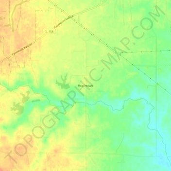 Roachtown topographic map, elevation, terrain