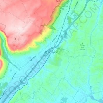 Soddy-Daisy topographic map, elevation, terrain
