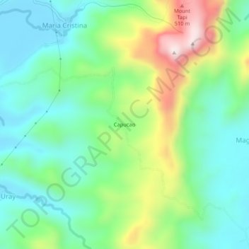 Capucao topographic map, elevation, terrain