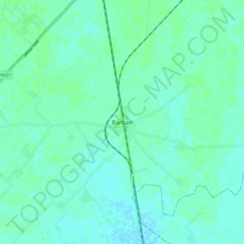 Barhan topographic map, elevation, terrain
