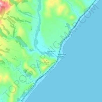 Kekerengu topographic map, elevation, terrain