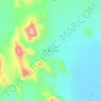 Vicente Suarez topographic map, elevation, terrain